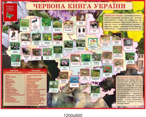 Стенд з біології "Червона книга України"